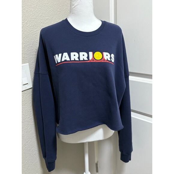 Women’s XL cropped Golden State Warriors sweatshirt EUC - Picture 1 of 7